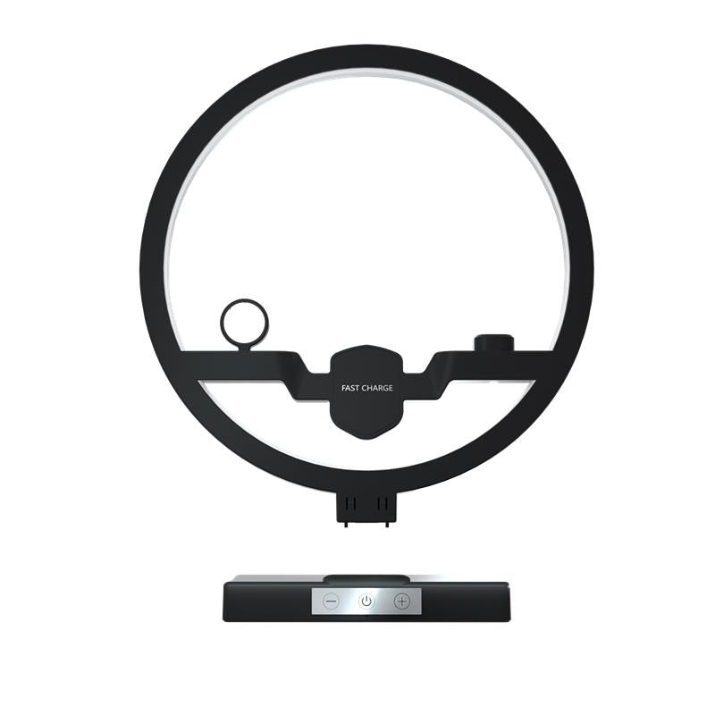 Lampe de chevet 4 en 1 à charge rapide avec support de chargeur sans fil