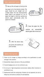 Mini imprimante photo Bluetooth portable – Sans fil, compatible iPhone & Android