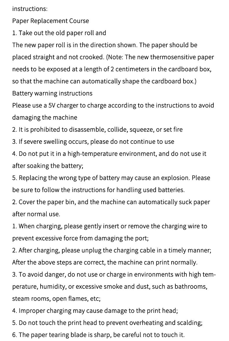 Mini imprimante photo Bluetooth portable – Sans fil, compatible iPhone & Android