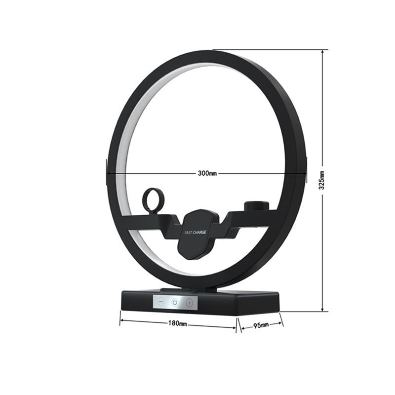 Lampe de chevet 4 en 1 à charge rapide avec support de chargeur sans fil