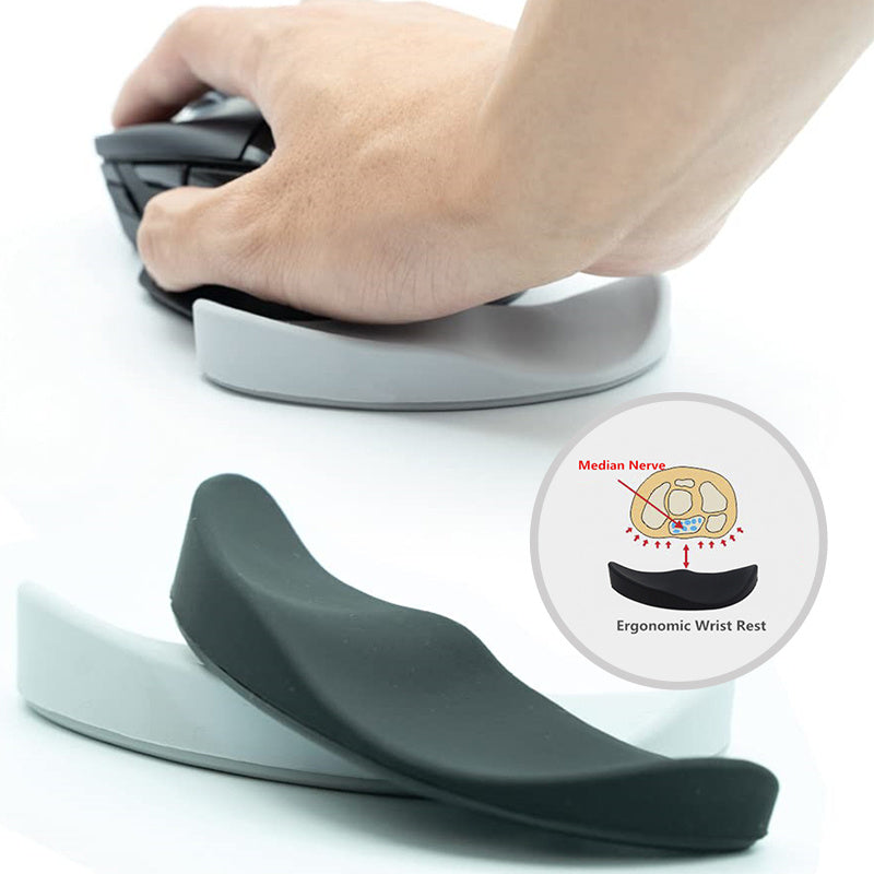 Tapis de souris ergonomique avec repose-poignet en silicone antidérapant, confort et précision