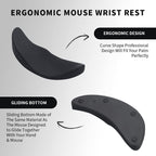 Tapis de souris ergonomique avec repose-poignet en silicone antidérapant, confort et précision
