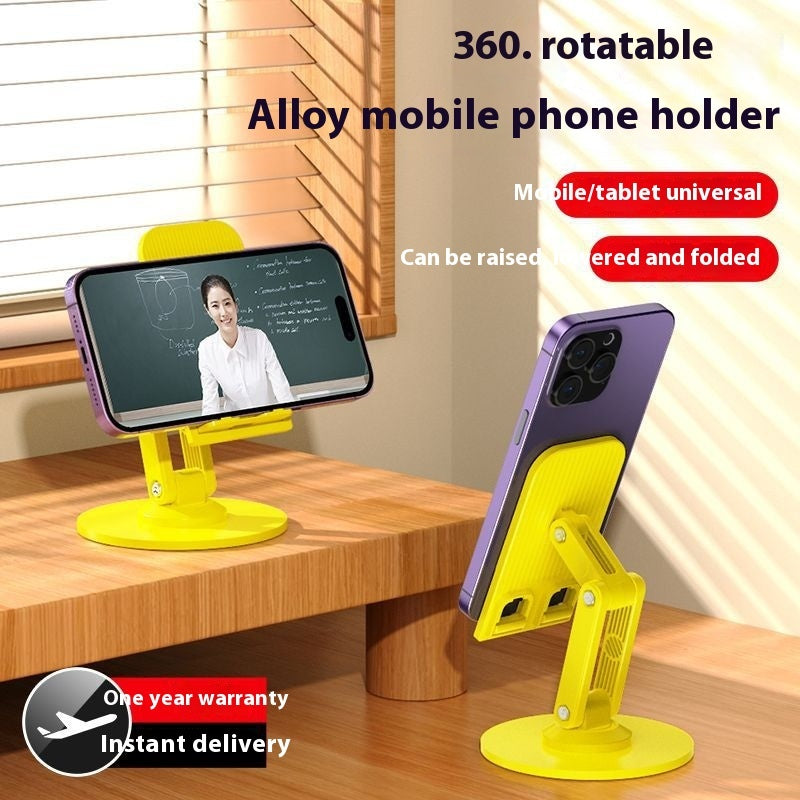 Support de téléphone de bureau pliable et relevable à rotation 360°