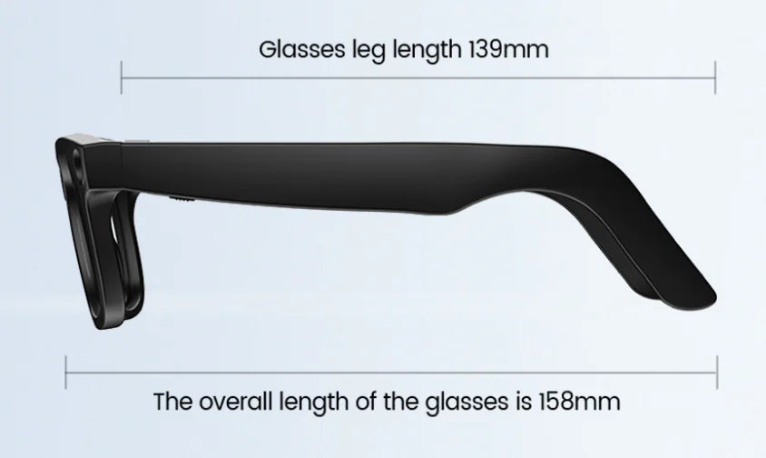 Lunettes intelligentes, caméra HD intégrée, capture photo/vidéo connectée Bluetooth