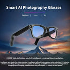 Lunettes intelligentes, caméra HD intégrée, capture photo/vidéo connectée Bluetooth