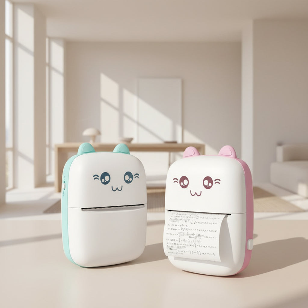 Mini imprimante photo Bluetooth portable – Sans fil, compatible iPhone & Android