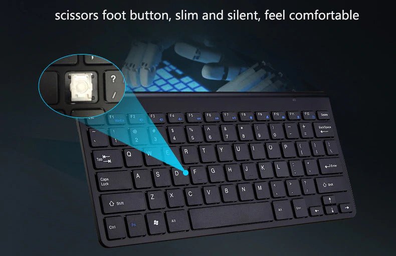 Ensemble clavier mini sans fil 2,4 GHz et souris optique