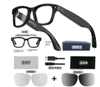 Lunettes intelligentes, caméra HD intégrée, capture photo/vidéo connectée Bluetooth